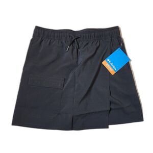 Columbia Silver Ridge Utility Skort Youth Medium Black Omni‑Wick Omni‑Shade NWT